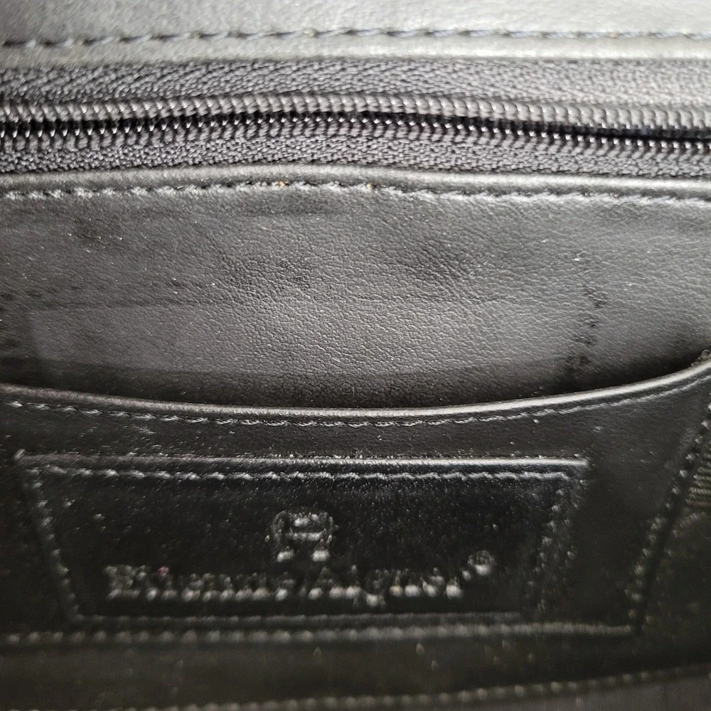 Etienne Aigner Black Croc Embossed Crossbody Shoulder Bag Wallet Clutch Versatil